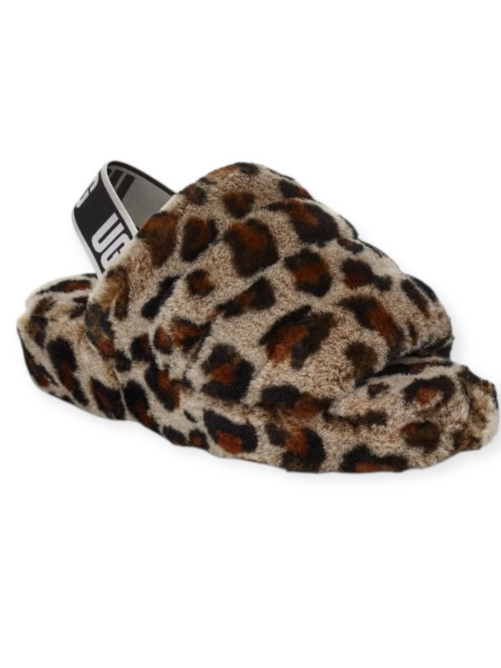 UGG Fluff Yeah Leopard Print Slide - Brown